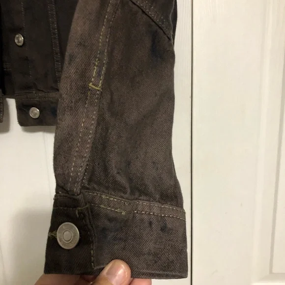 Free people Rumors‎ dark blotched tie dye denim jacket. women’s size medium - Picture 4 of 12